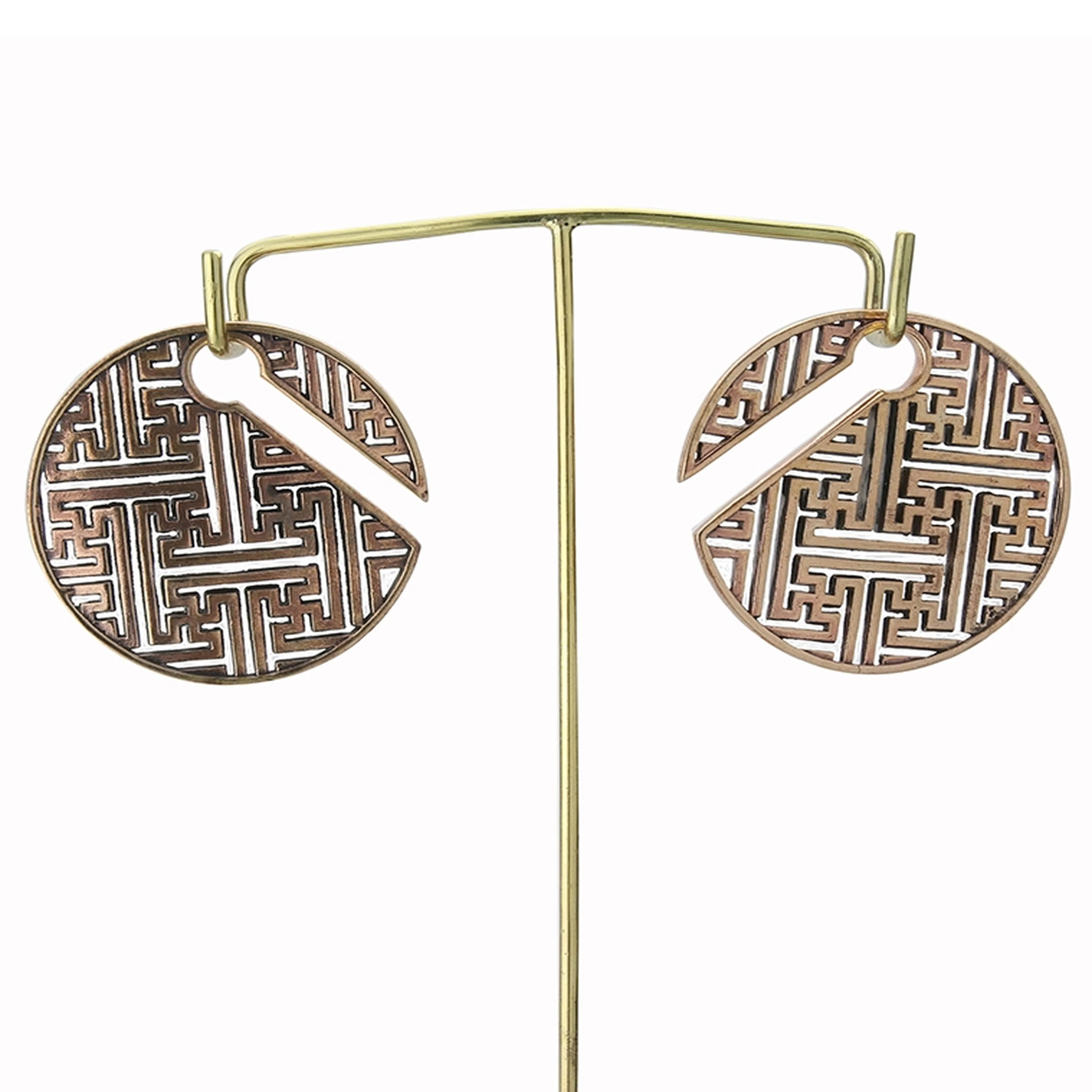 Rose Gold Sayagata Ear Weights - Image 2