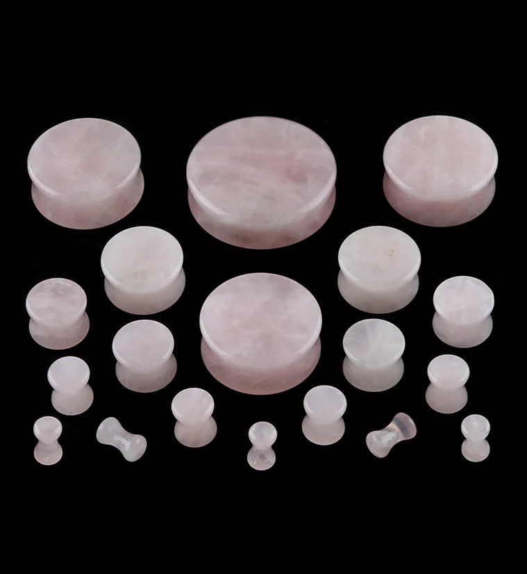Rose Quartz Stone Plugs - Image 3