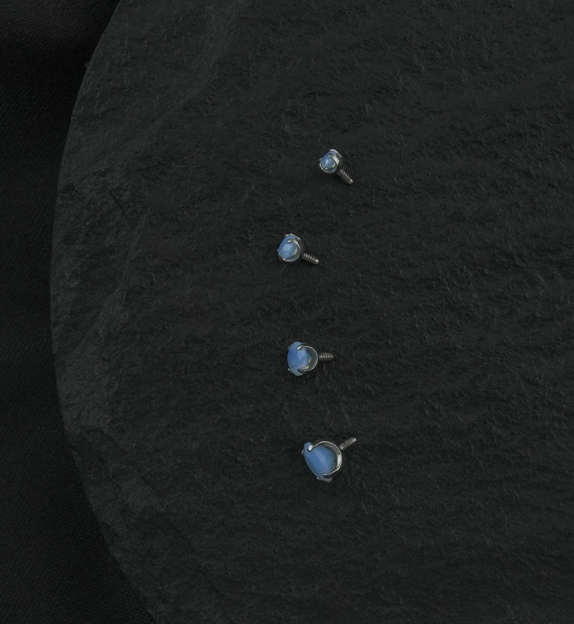 Faceted Blue Opalite Titanium Internally Threaded Top - Image 2