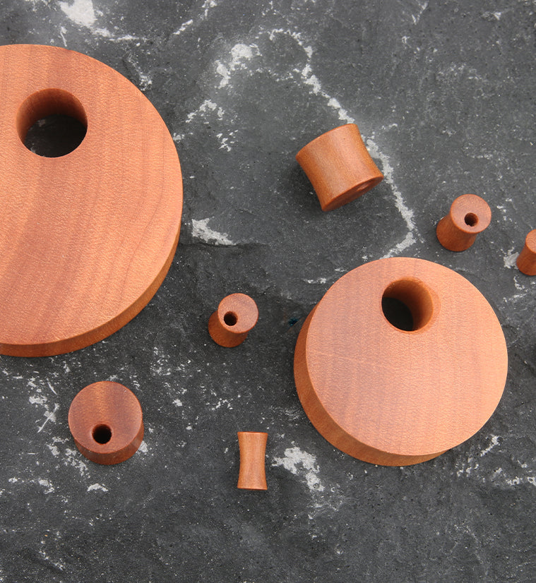 Round Void Saba Wood Plugs - Image 2