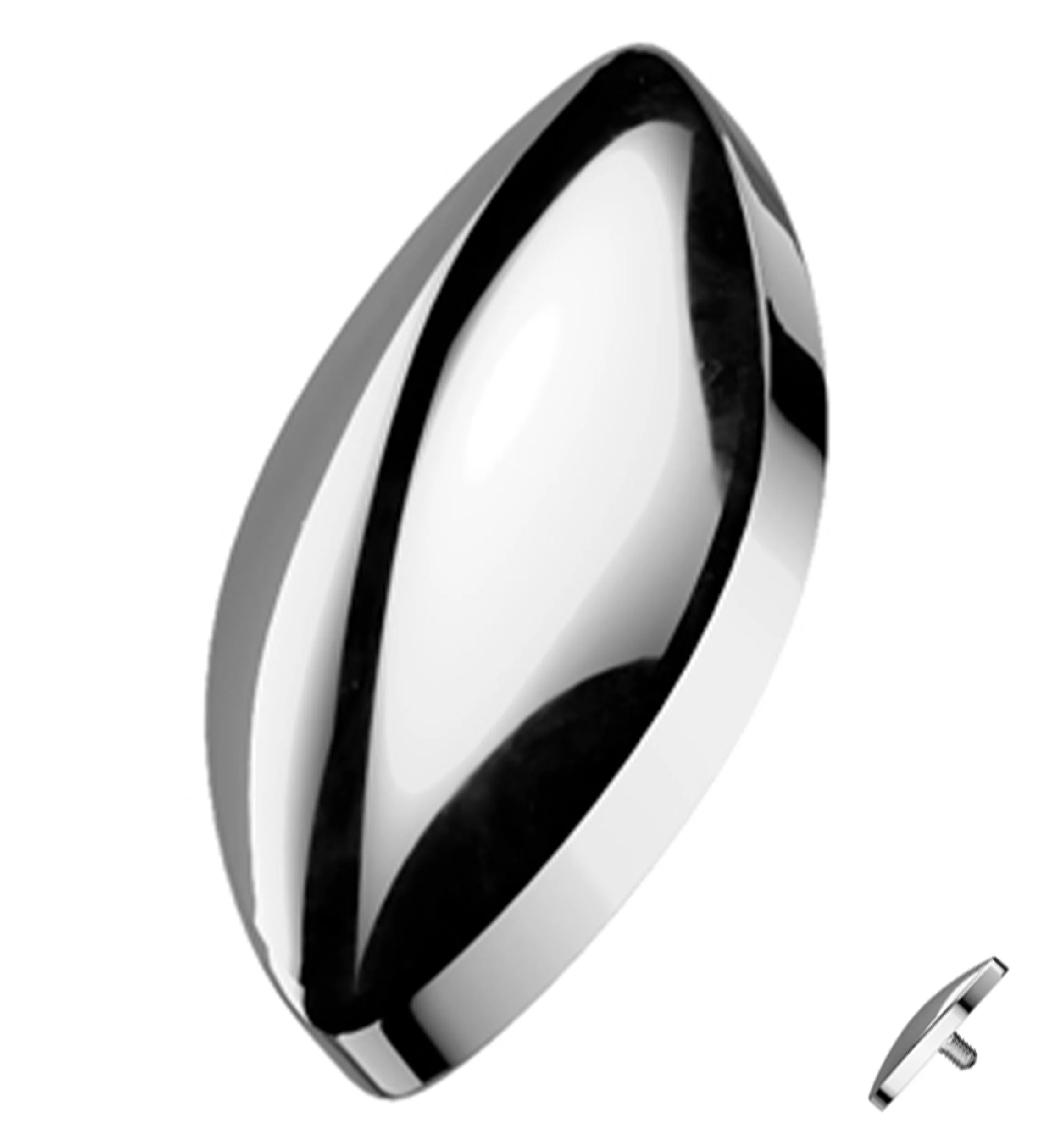 Marquise Titanium Internally Threaded Top