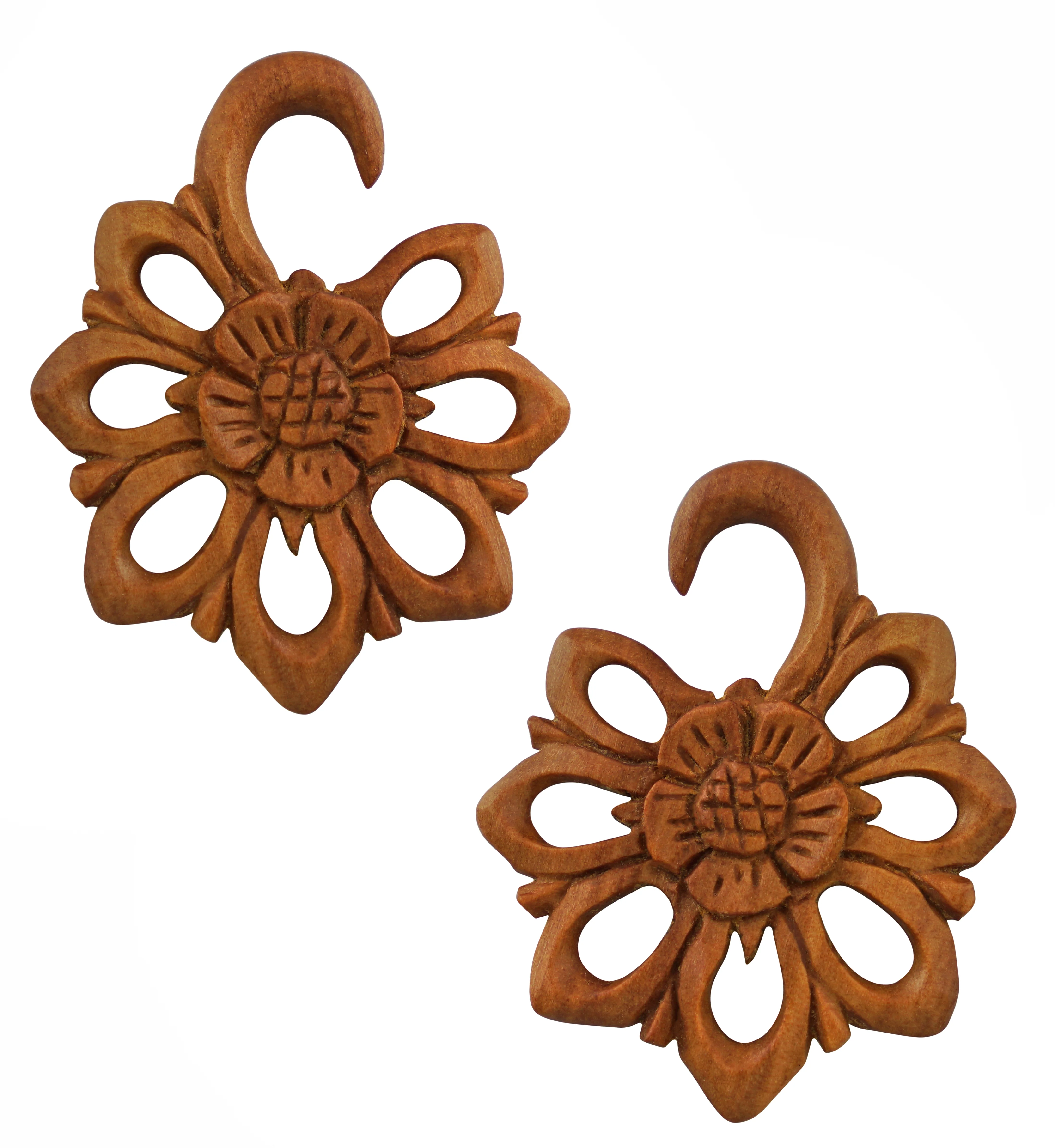 Saba Wood Blooming Flower Hanger Plugs - Image 3