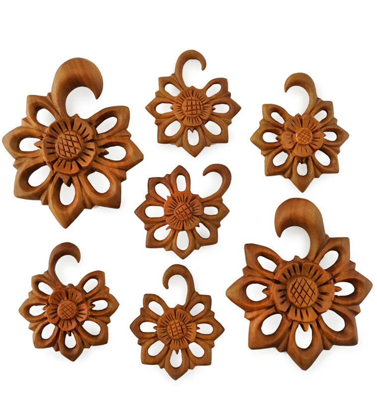 Saba Wood Blooming Flower Hanger Plugs - Image 5