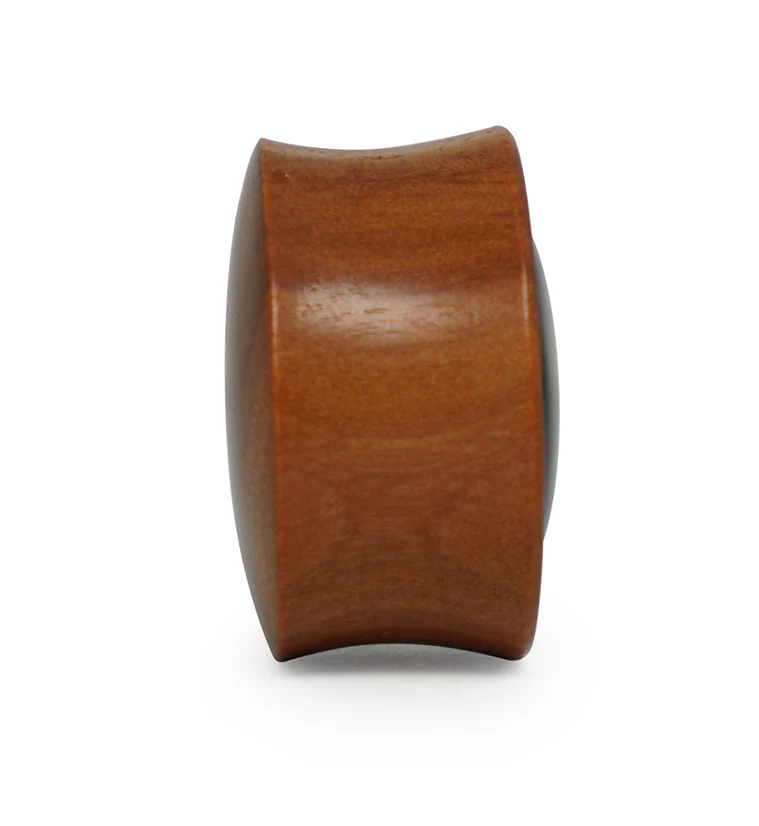 Saba Wood Plugs With Black Obsidian Stone Inlay - Image 5