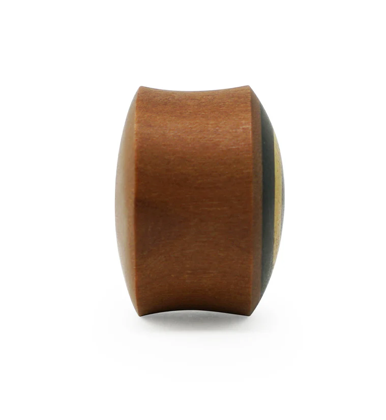 Saba Wood Plugs with Target Arang Wood Inlay - Image 4