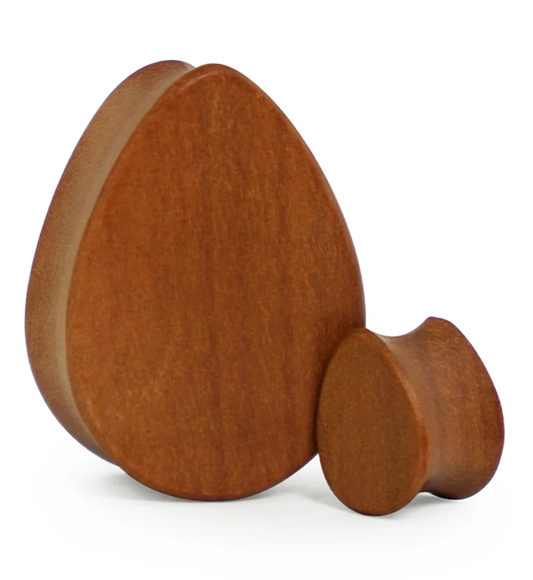 Saba Wood Teardrop Plugs