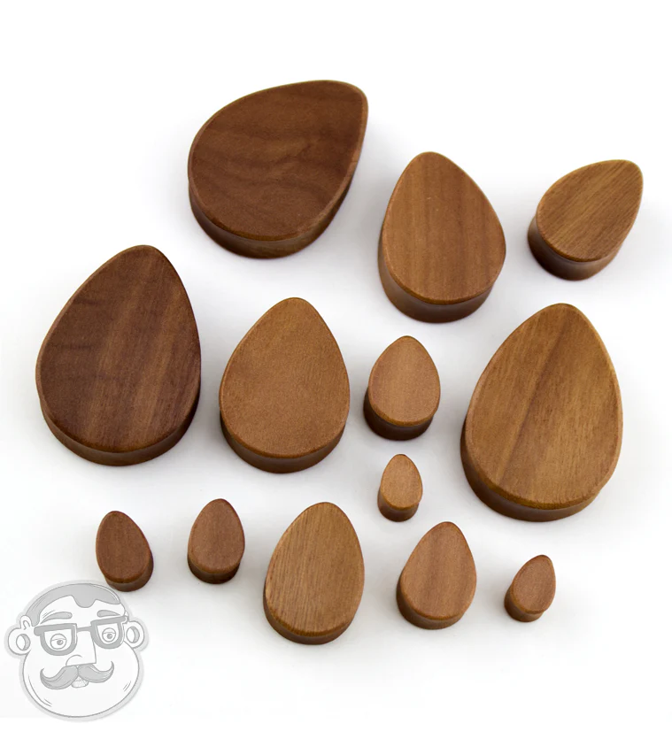 Saba Wood Teardrop Plugs - Image 2