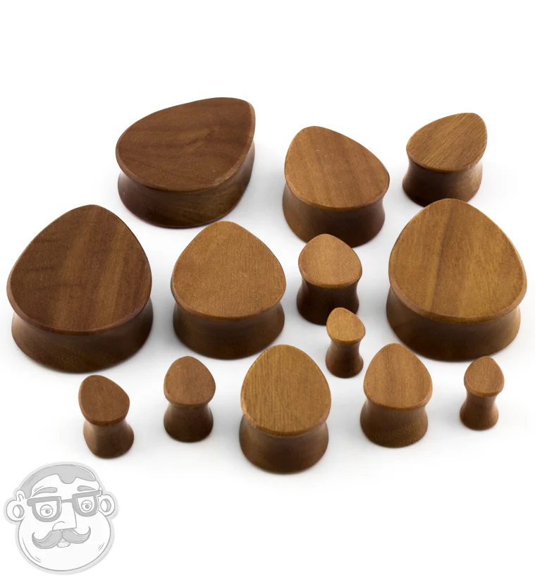 Saba Wood Teardrop Plugs - Image 4