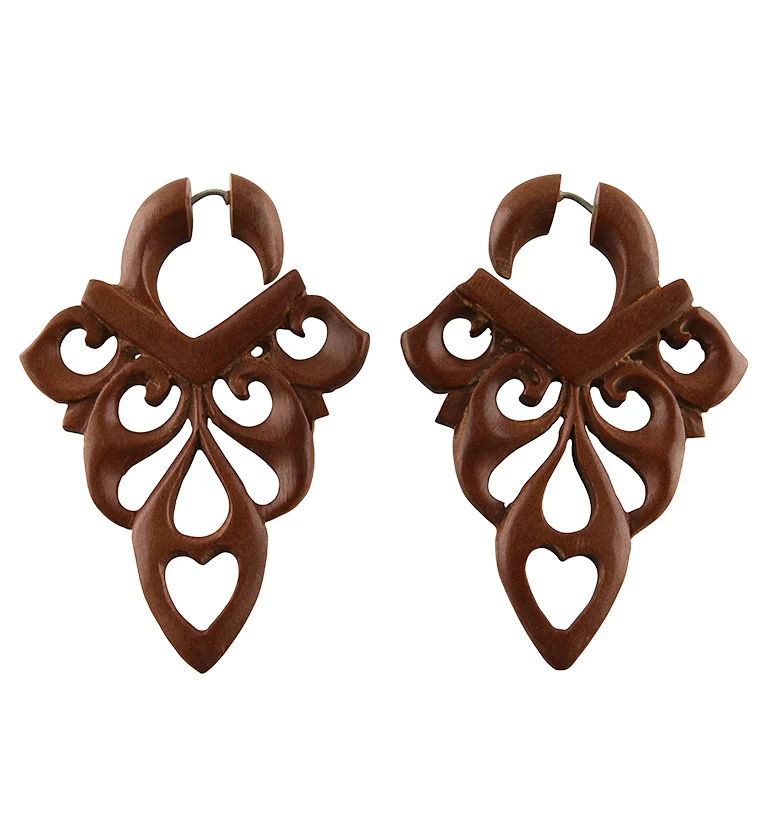 Saba Wooden Filigree Fake Gauges