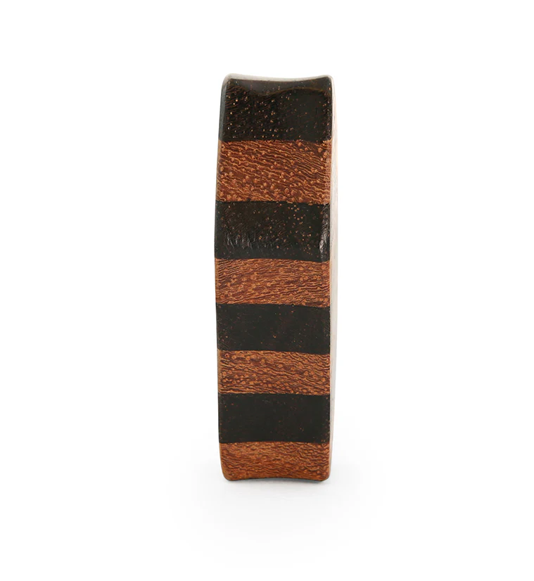 Saba Wooden Striped Coffin Plugs - Image 4