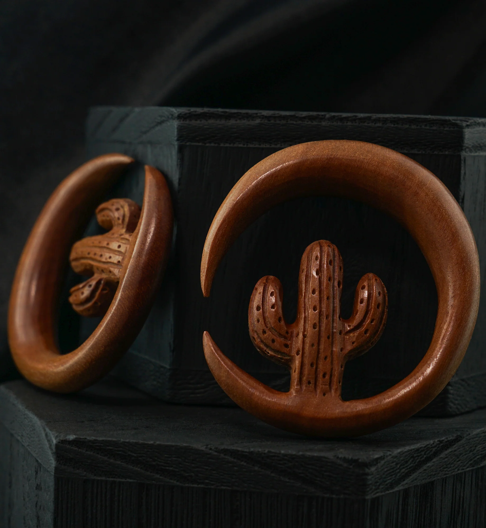 Saguaro Cactus Wooden Hoop Hangers - Image 2