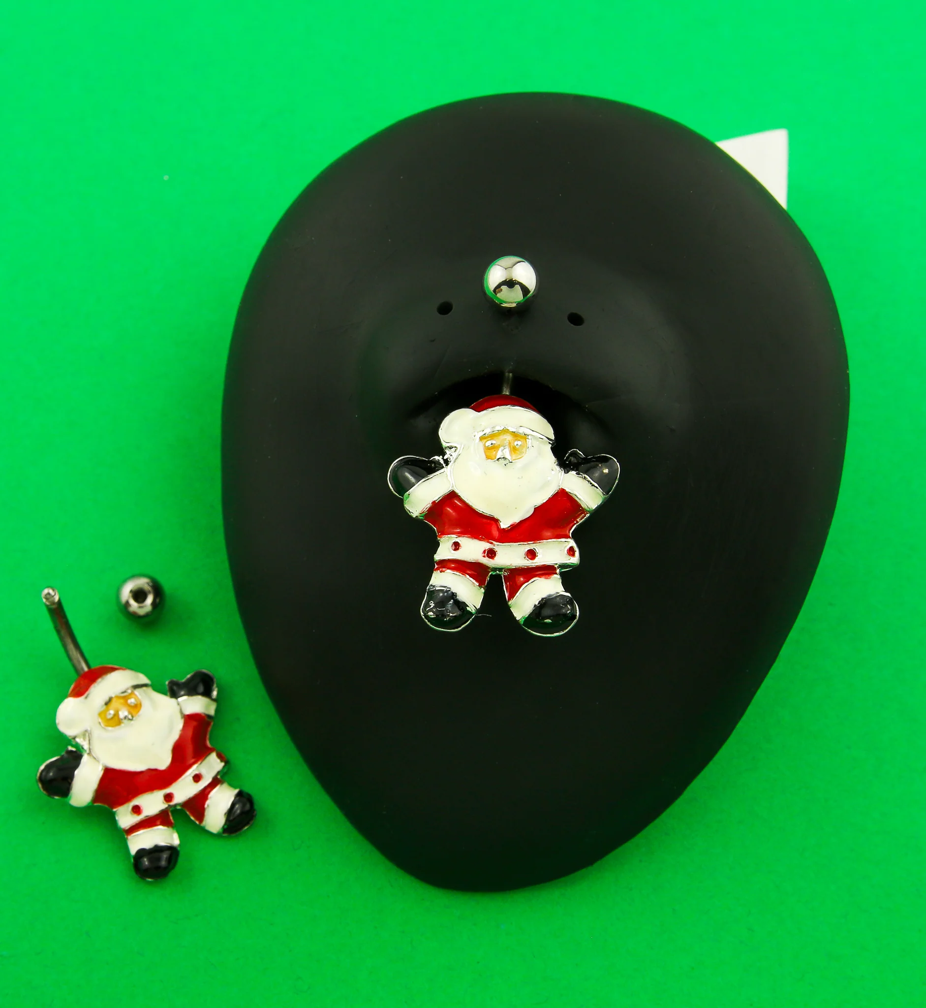 Santa Claus Stainless Steel Belly Button Ring - Image 2