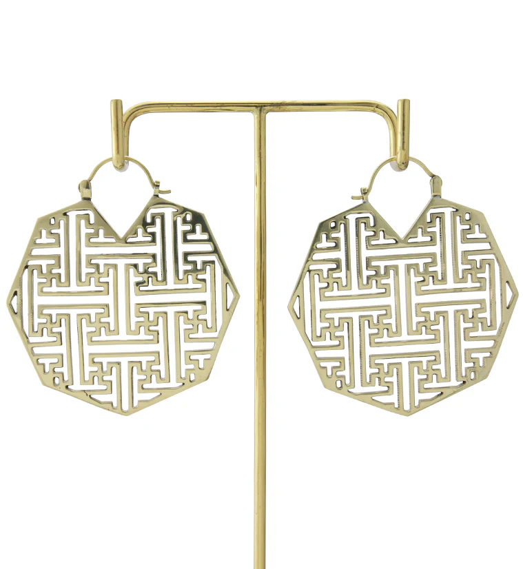 Sayagata Brass Hangers / Earrings - Image 2