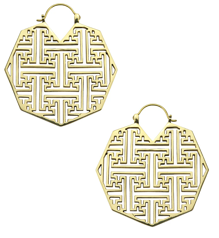 Sayagata Brass Hangers / Earrings - Image 3