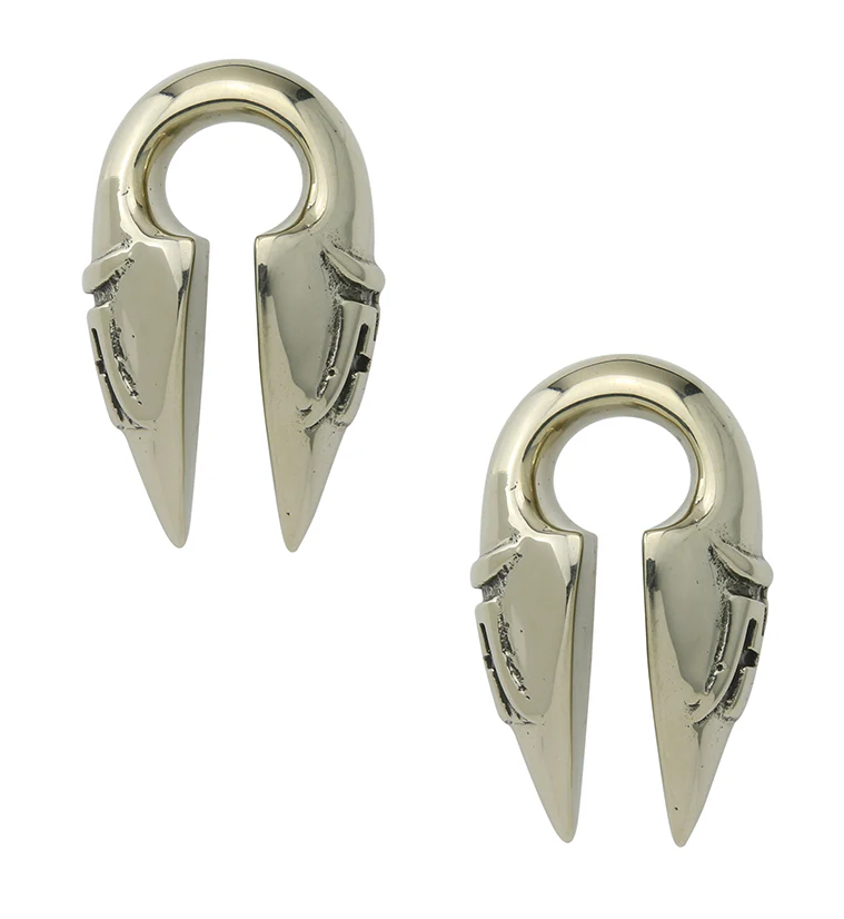 Sayagata White Brass Ear Weights - Image 3