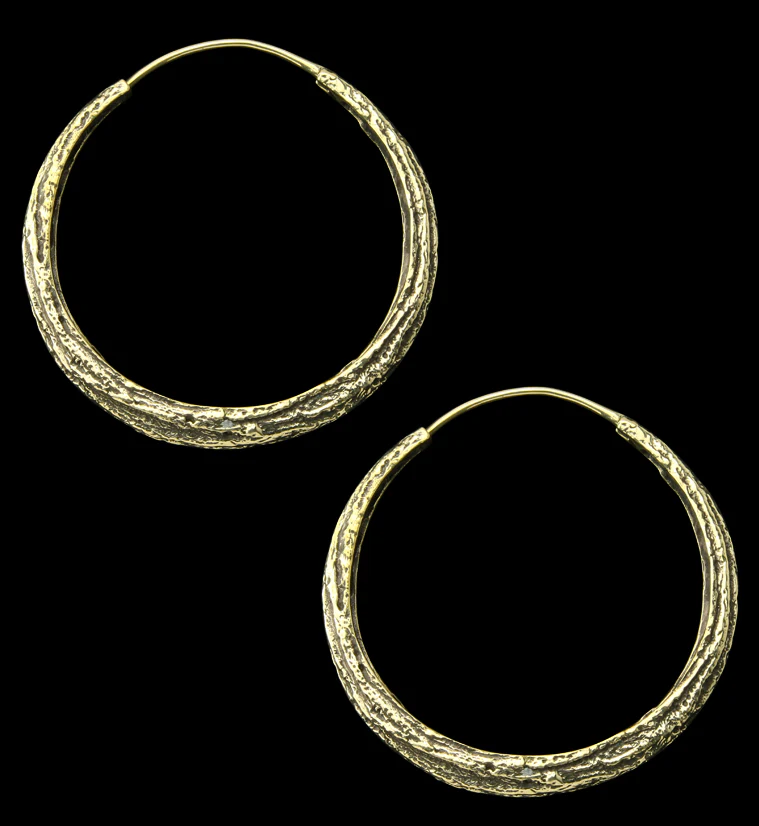 Scion Hoop Hinged Brass Hangers/Earrings