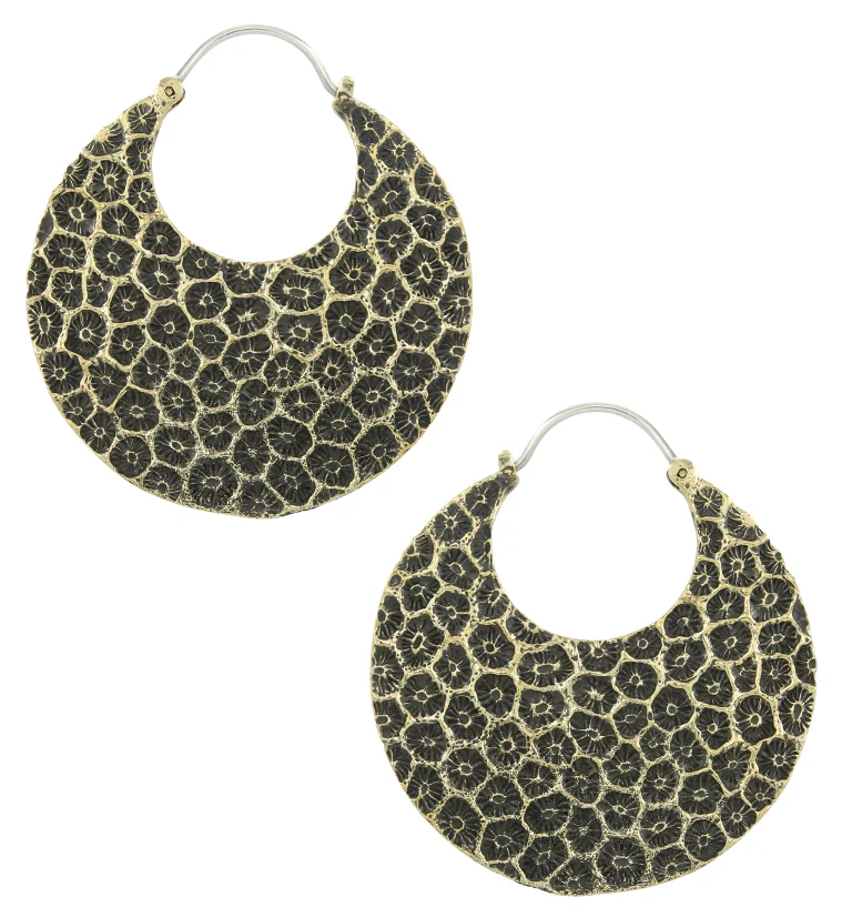 Sea Coral Brass Hangers / Earrings