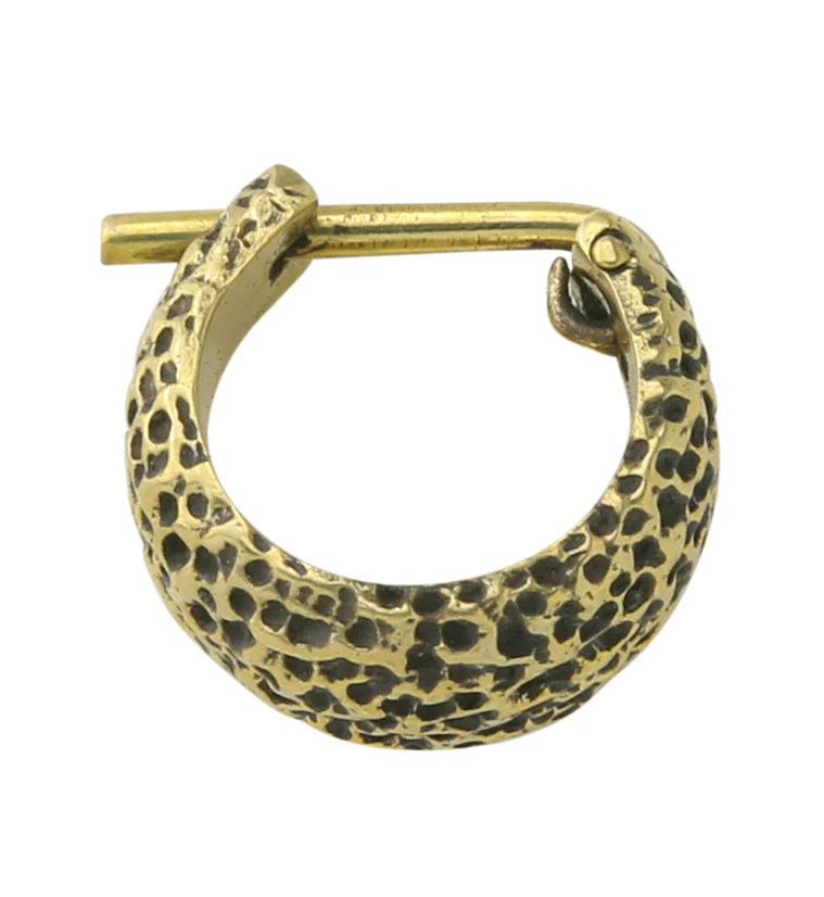 Sea Sponge Brass Hinged Ring