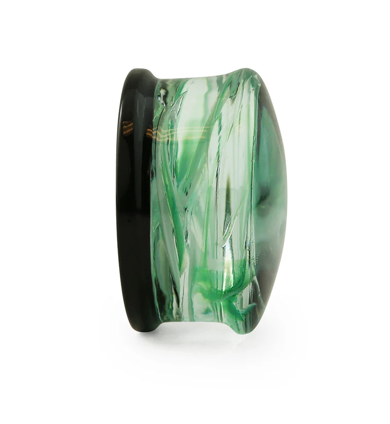 Seafoam Green Haze Swirl Glass Plugs - Image 5