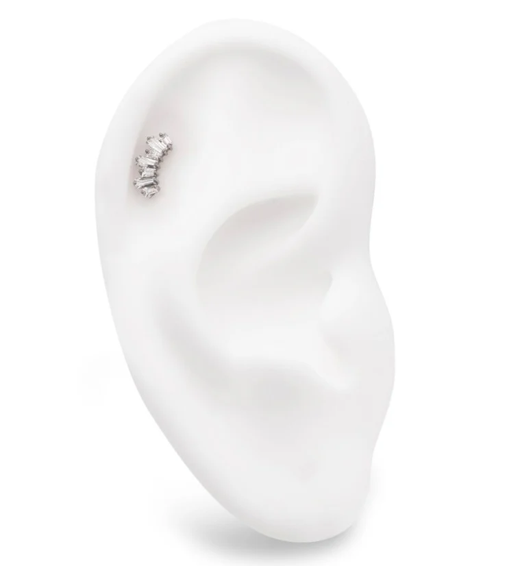 Septennial CZ Threadless Titanium Top - Image 4