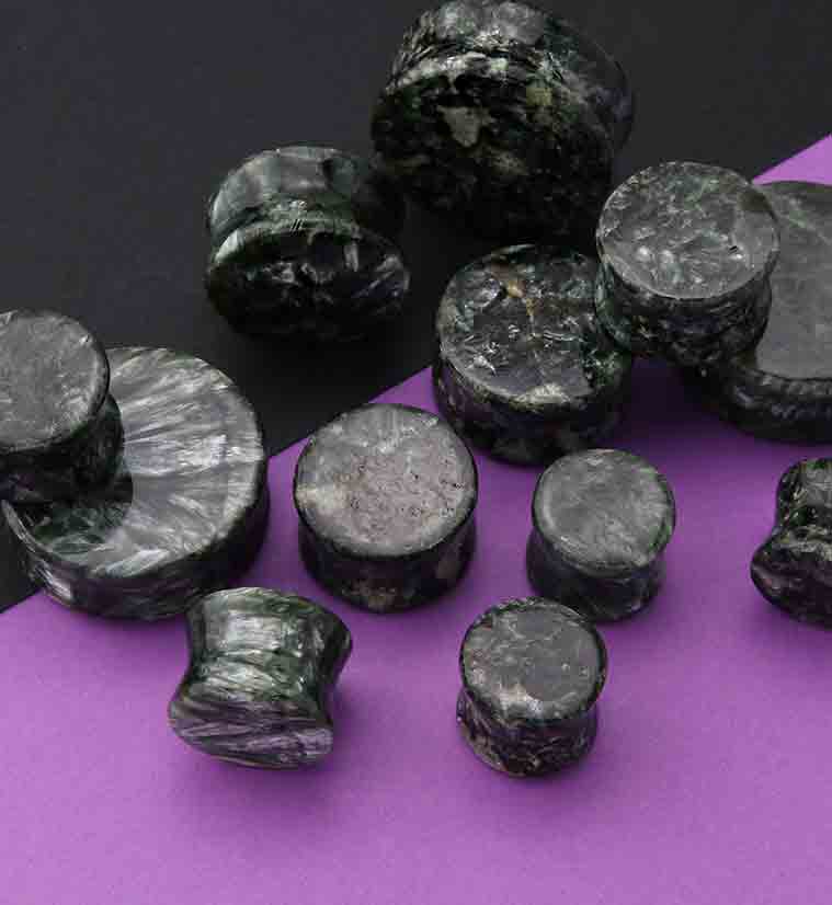 Seraphinite Stone Plugs - Image 4