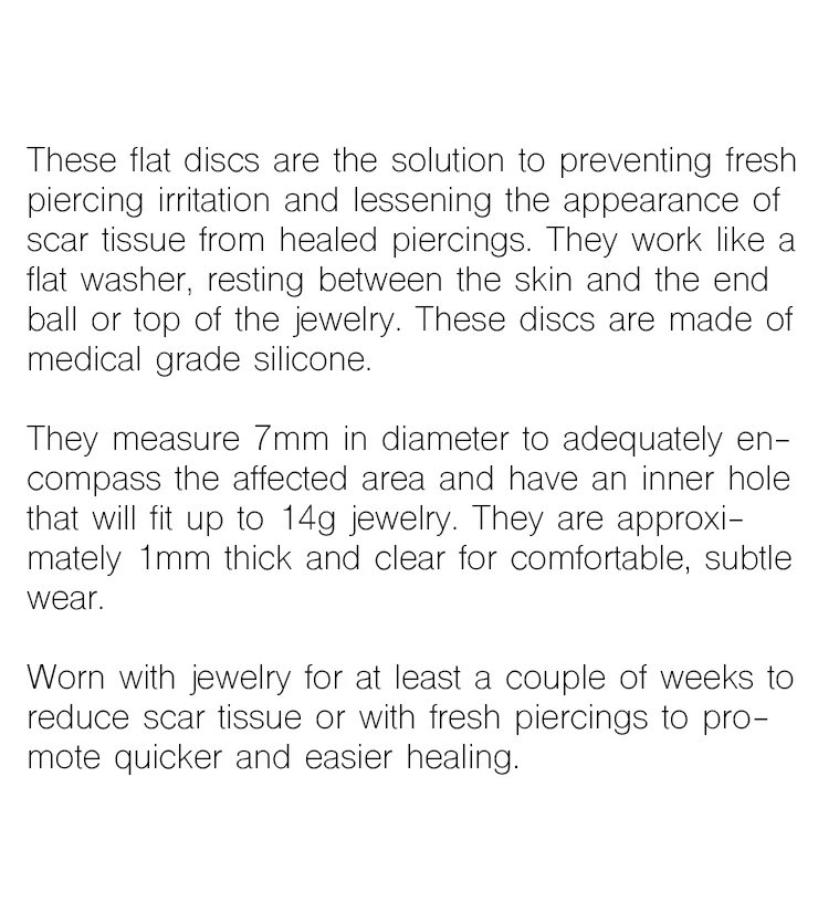 Silicone Flat Disc - Piercing Irritation Preventing - Image 3