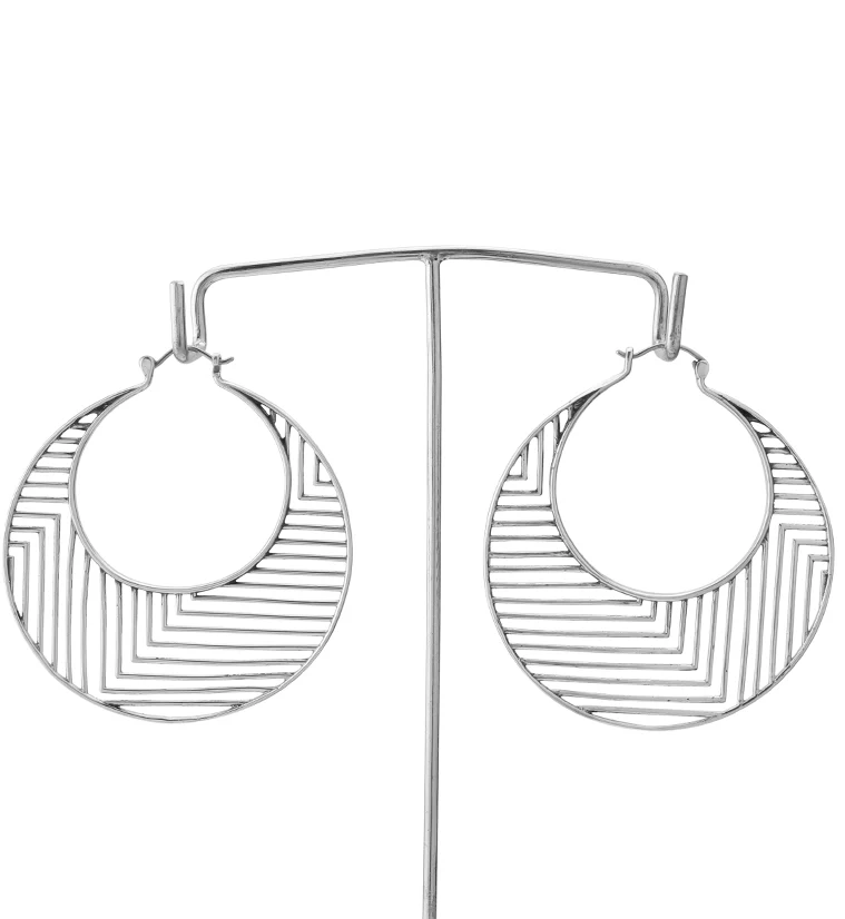 Silver Channel Titanium Hangers - Earrings - Image 3