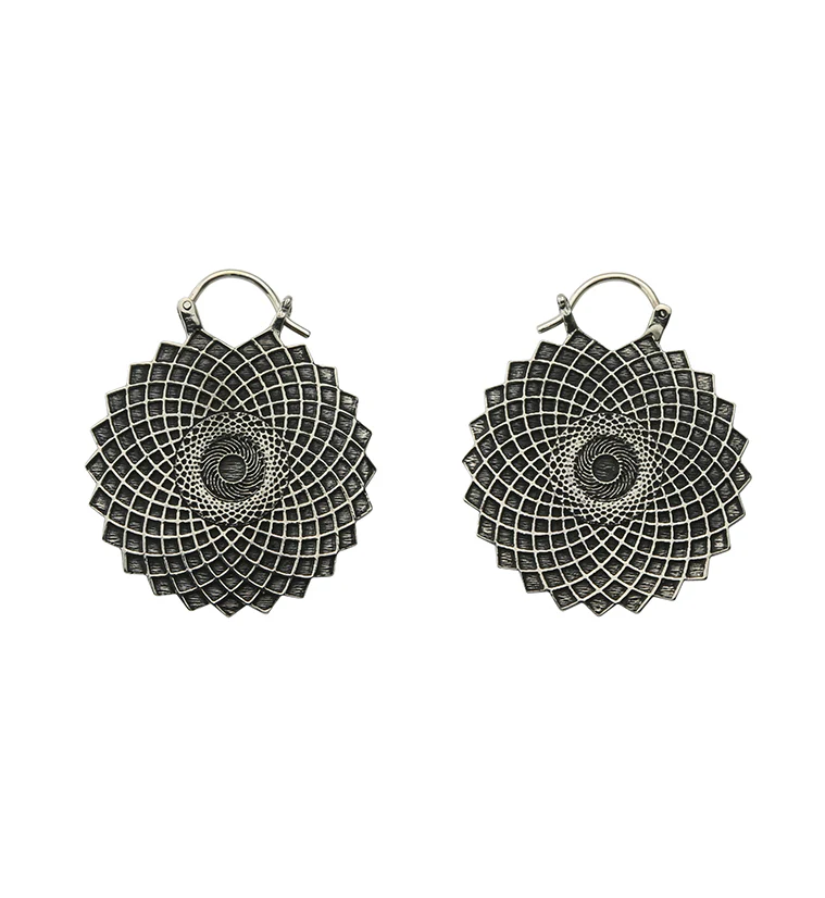 Silver Geometric Brass Ear Weights - Image 3