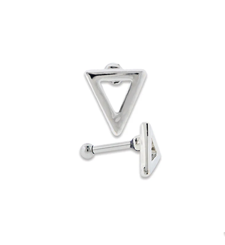 Silver Triangle Cartilage Barbell