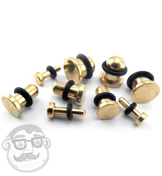Simple Single Flare Gold Steel Plugs - Image 4