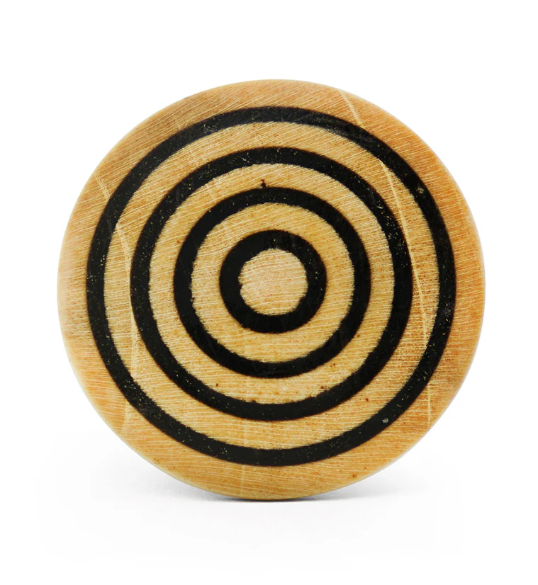 Single Flare Crocodile Wood Plugs with Triple Target Inlay - Image 4