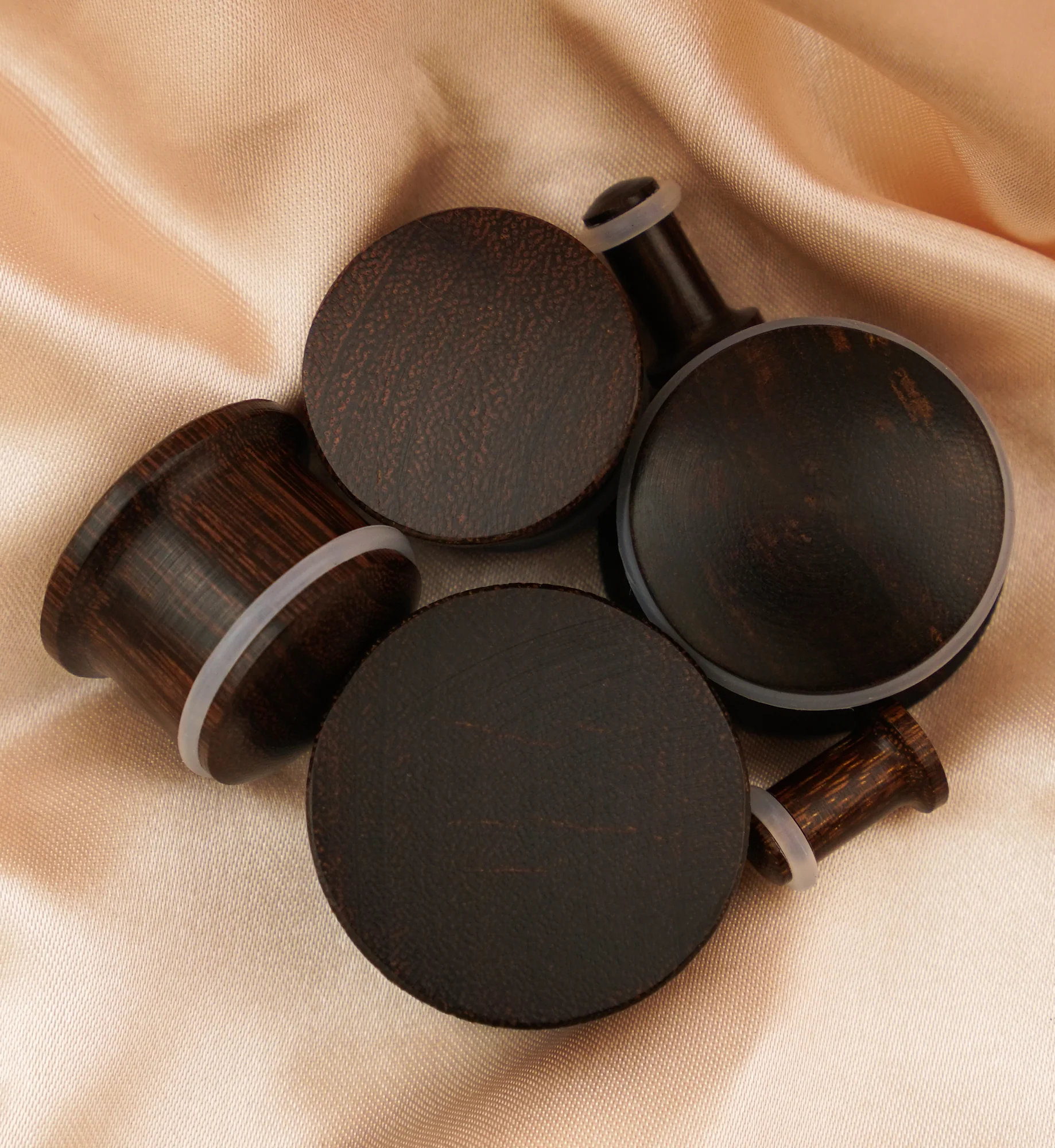 Single Flare Dark Tamarind Wood Plugs - Image 2