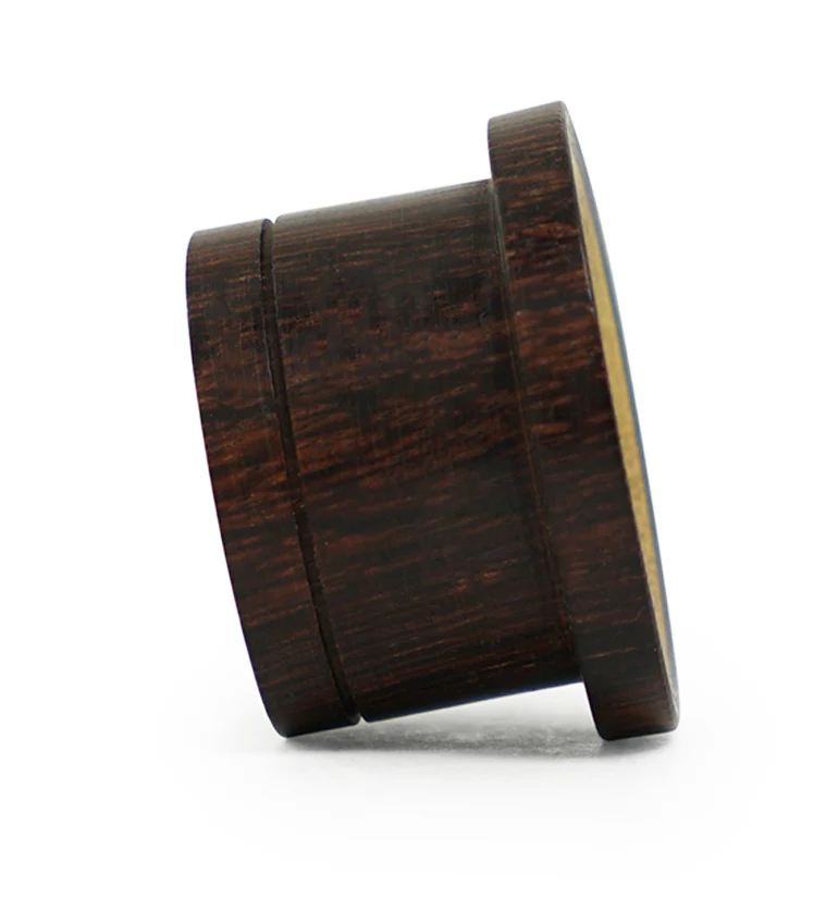 Single Flare Dark Tamarind Wood Tunnels with Jackfruit Inlay - Image 5