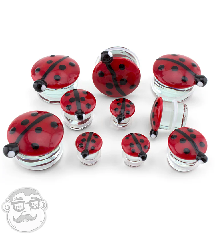 Single Flare Ladybug Glass Plugs - Image 2