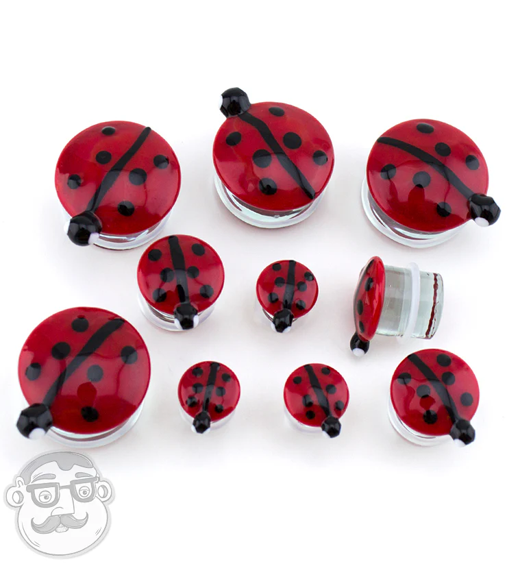 Single Flare Ladybug Glass Plugs - Image 4