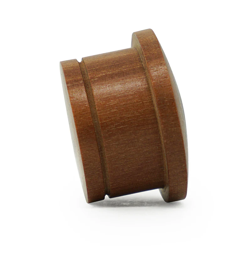 Single Flare Saba Wood Plugs with Coconut & Areng Inlay - Image 4