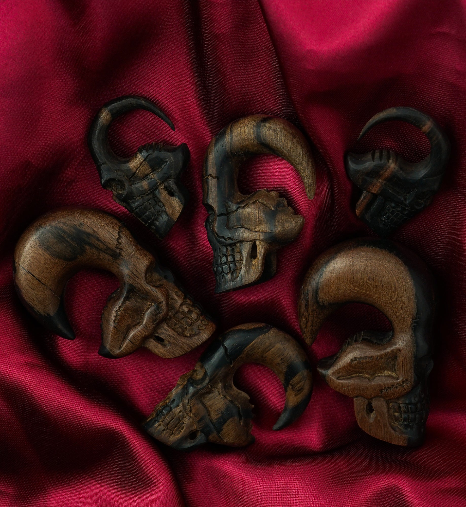 Skull Areng Wood Hangers - Image 4