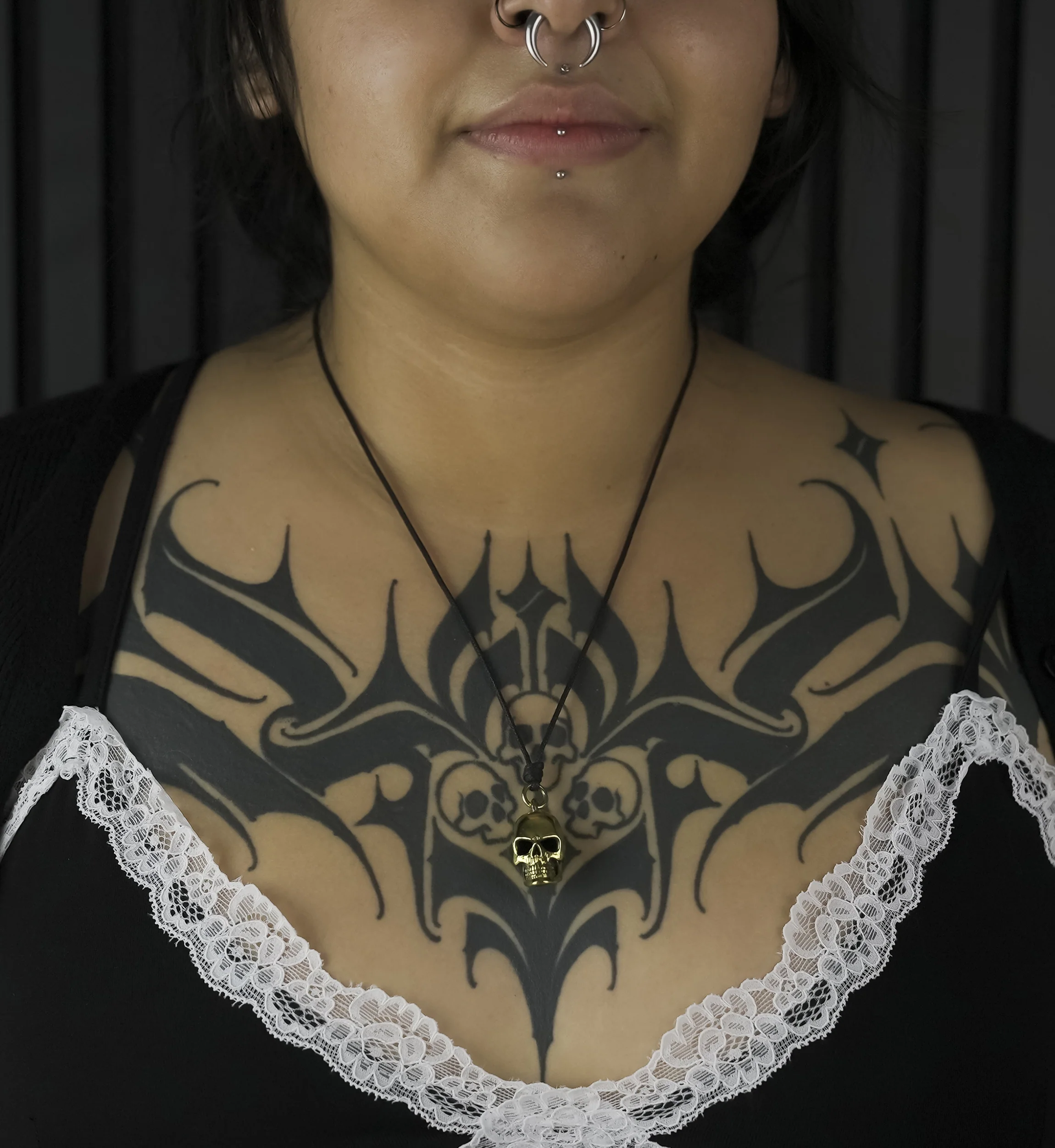Skull Brass Pendant Necklace - Image 2