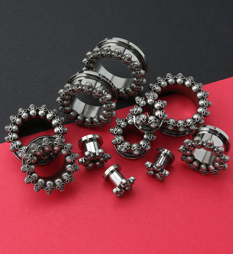 Skull Lined Stainless Steel Tunnels - Image 3