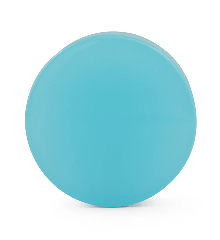 Sky Blue Glass Double Flare Plugs - Image 4