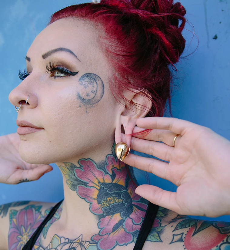 Small Copper Knuckle Ear Weights - Image 2