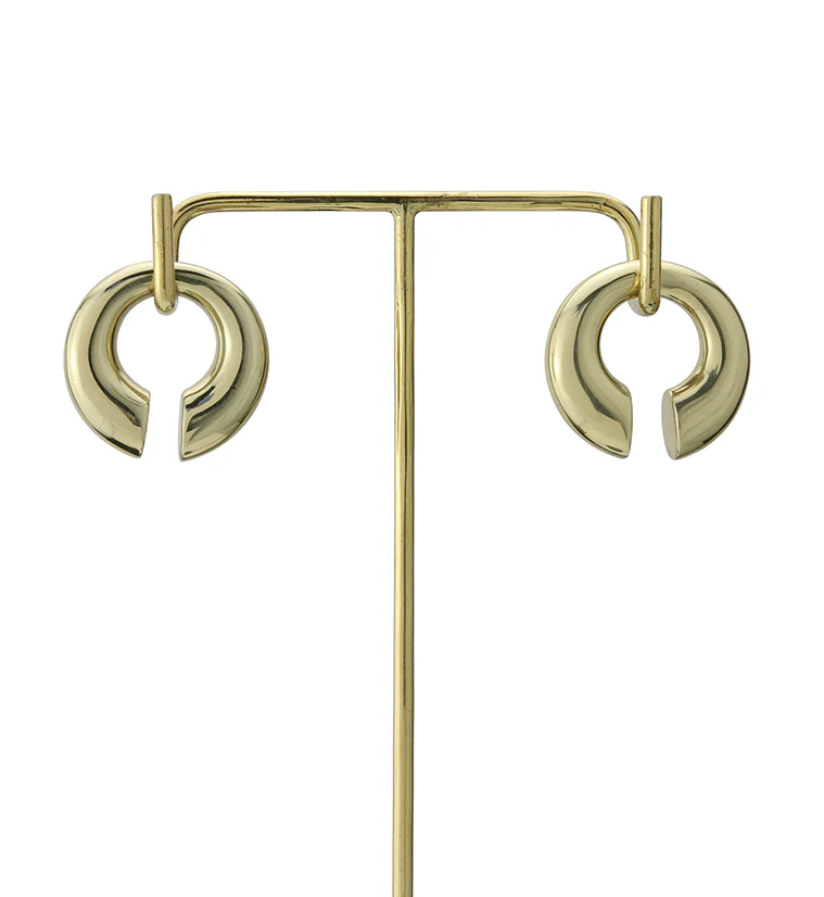 Small Keyhole Brass Ear Weights - Image 4