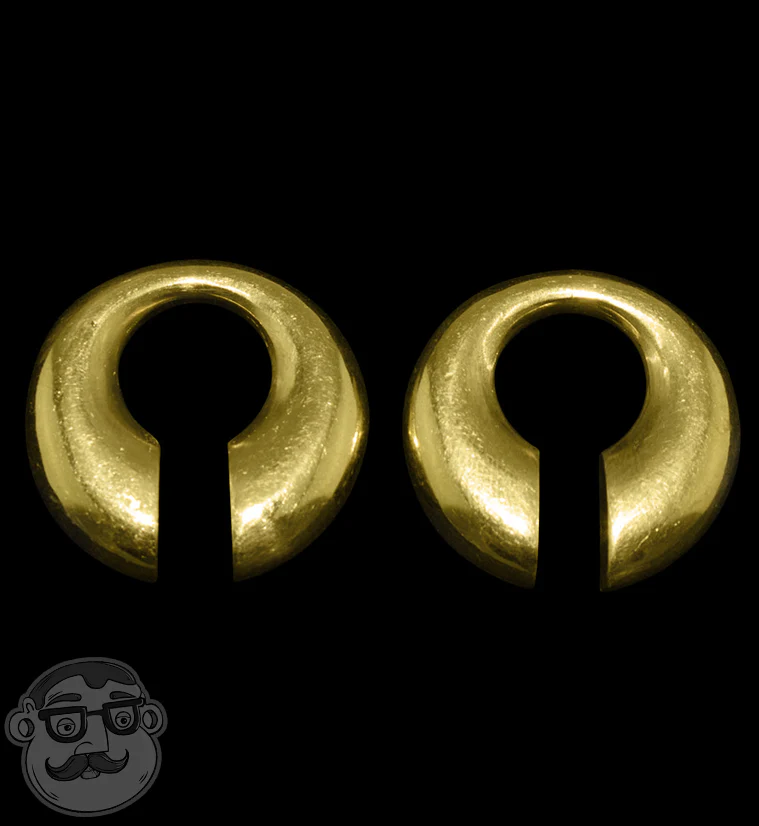 Small Keyhole Brass Ear Weights - Image 5