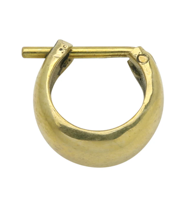 Smooth Brass Hinged Ring
