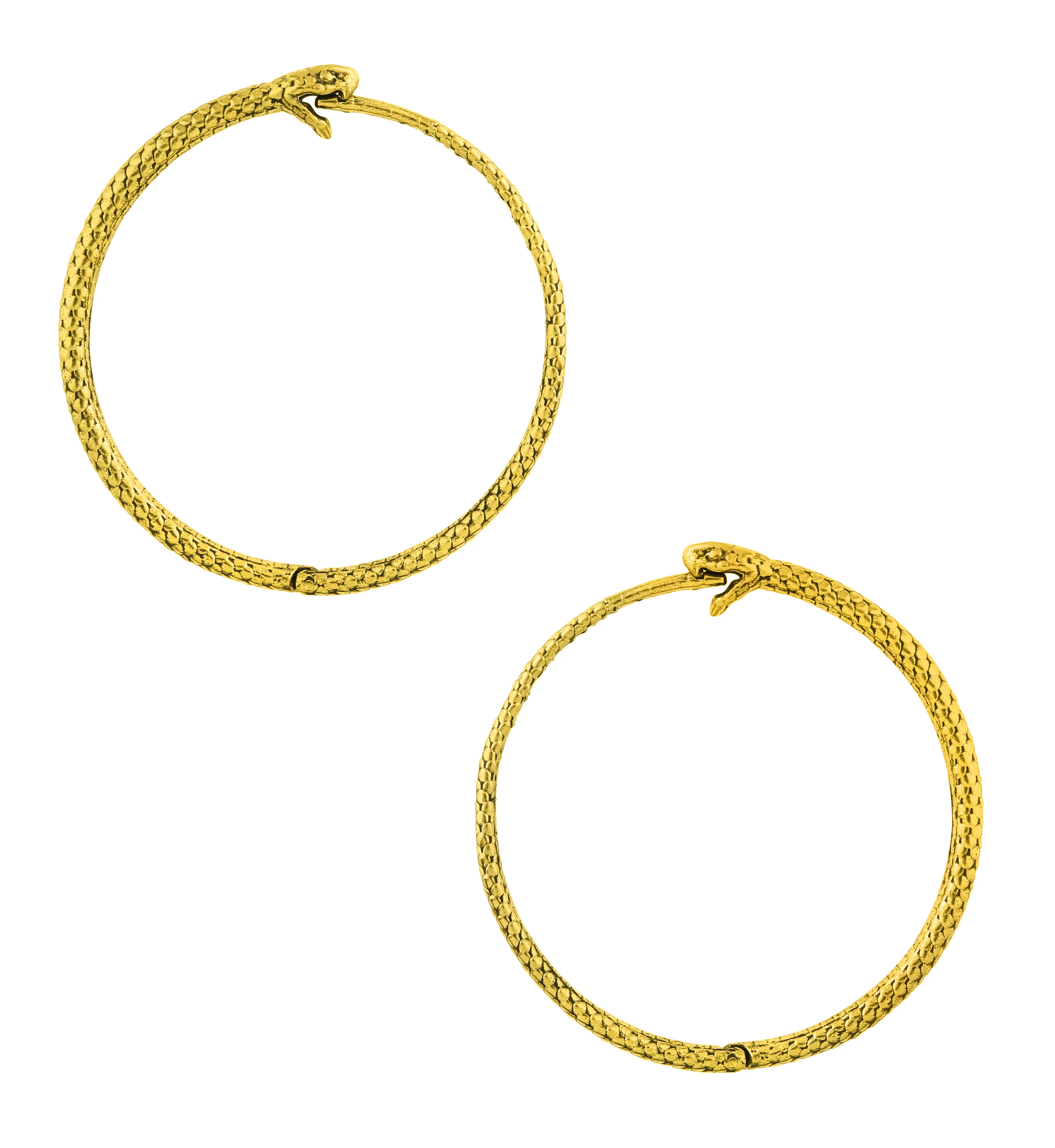 Snake Hoop Brass Hinged Hangers/Earrings - Image 2