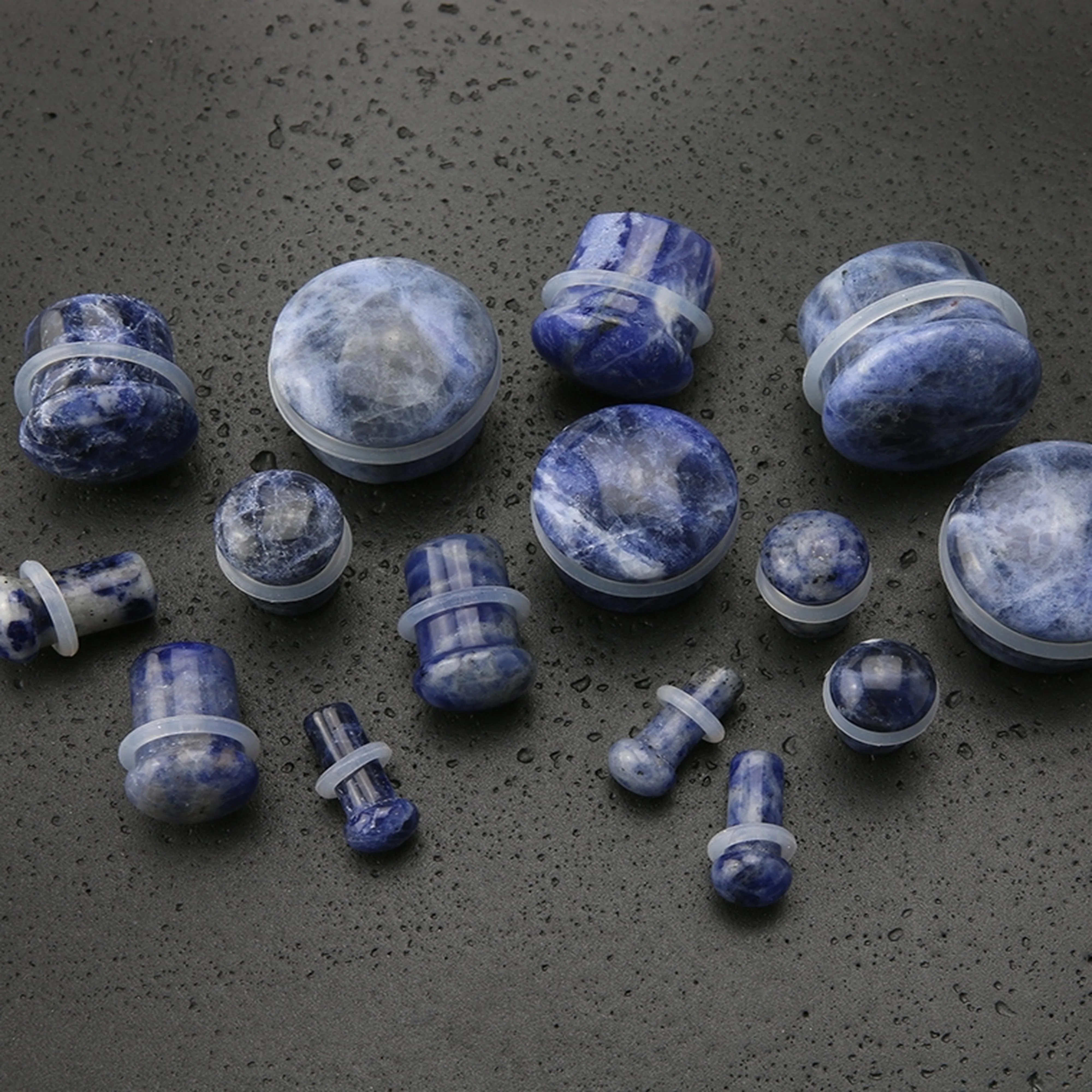 Sodalite Stone Plugs - Single Flare - Image 3