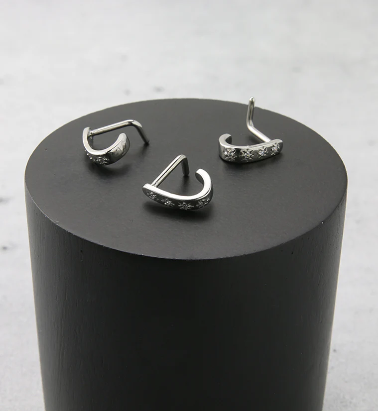 Sol CZ Stainless Steel Nose Curve - Image 2