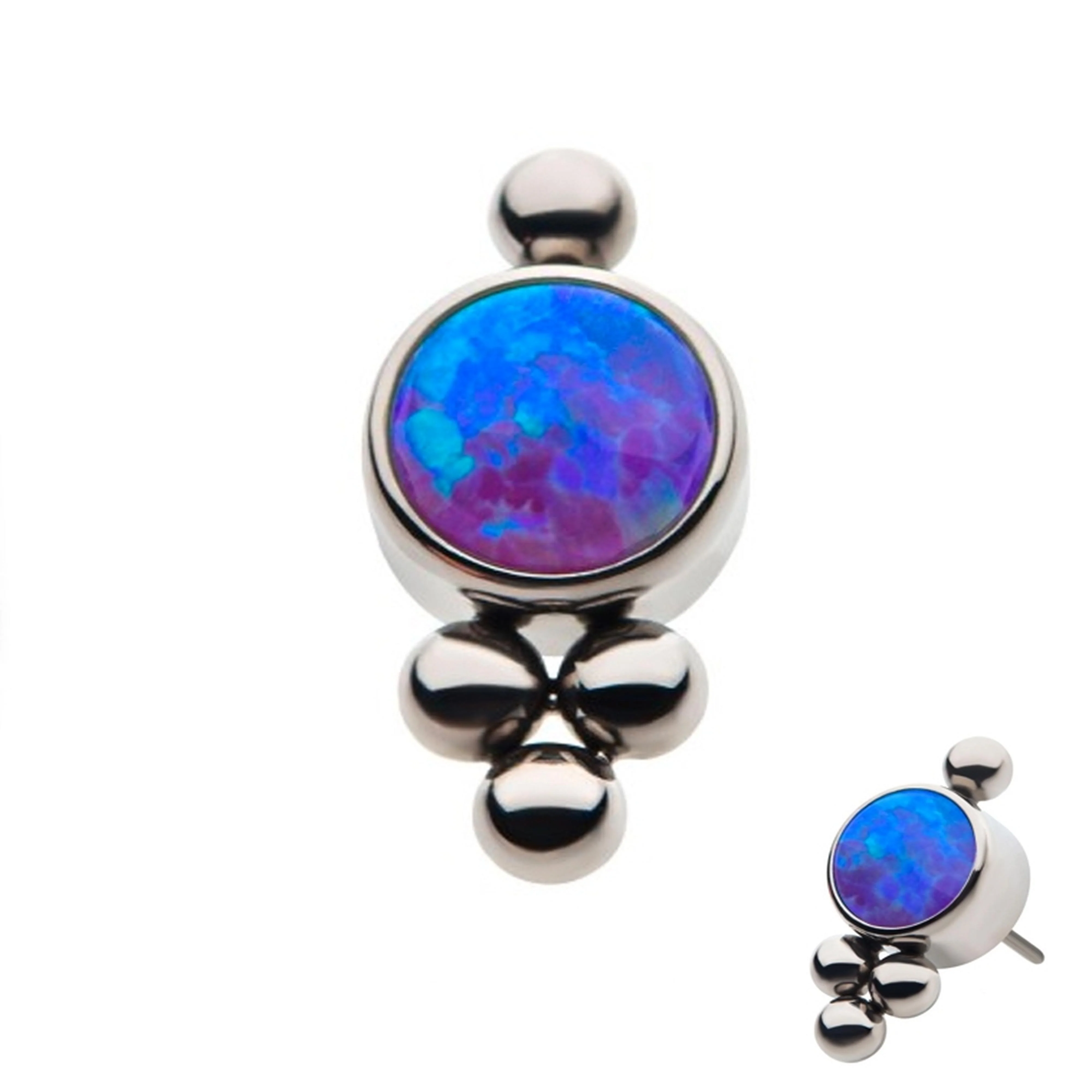 Sole Purple Opalite Titanium Threadless Top