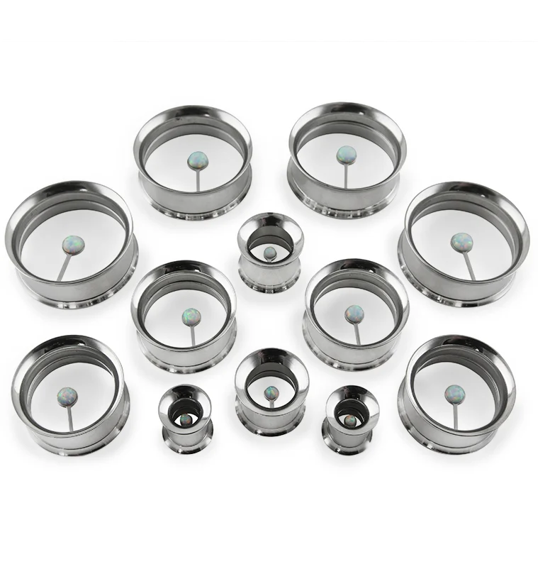Solo Opalite Stainless Steel Tunnels - Image 2