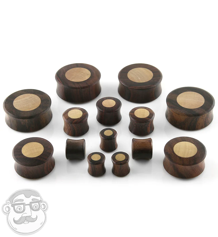 Sono Wood Plugs With Crocodile Wood Inlay - Image 2